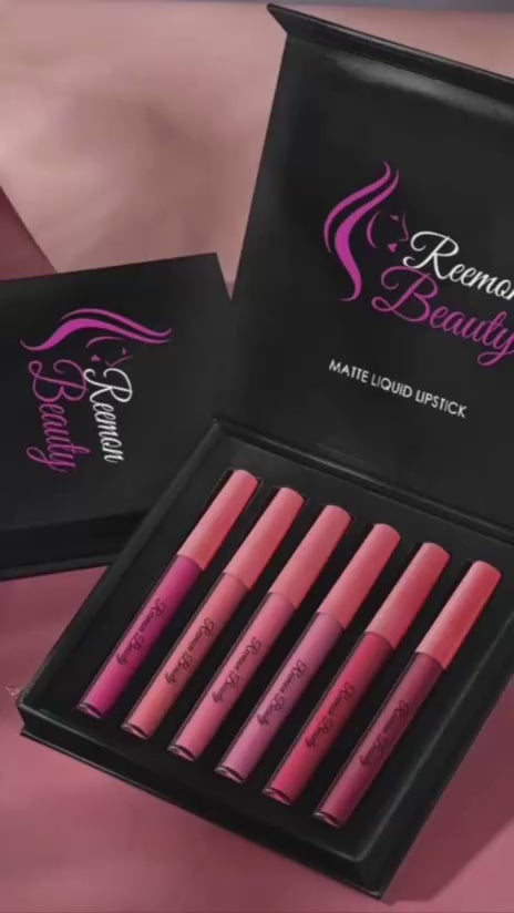Makeup set 6 Beautiful matte lipstick non-stick lip gloss