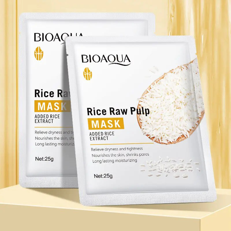 Bioaqua Face Care Sheet Masks Rice Nourishing Moisturizing Female Facial Beauty Product for Korean Skin One Piece Free Shipping